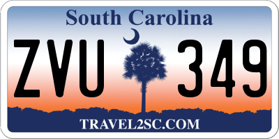 SC license plate ZVU349