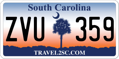 SC license plate ZVU359