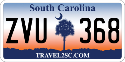 SC license plate ZVU368