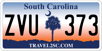 SC license plate ZVU373