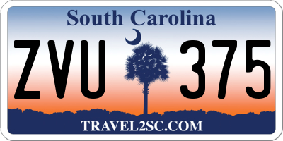 SC license plate ZVU375