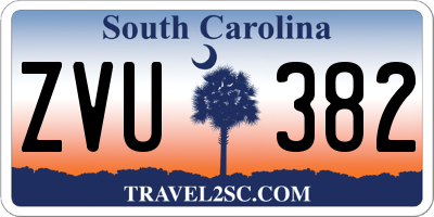 SC license plate ZVU382