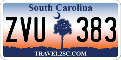 SC license plate ZVU383