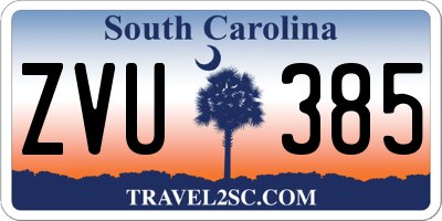 SC license plate ZVU385