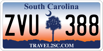 SC license plate ZVU388