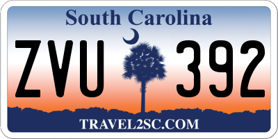 SC license plate ZVU392