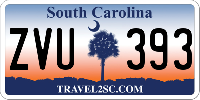 SC license plate ZVU393