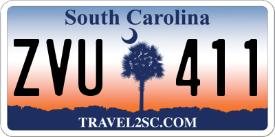 SC license plate ZVU411