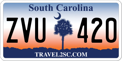 SC license plate ZVU420