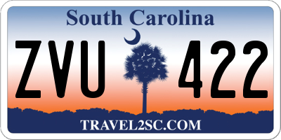 SC license plate ZVU422
