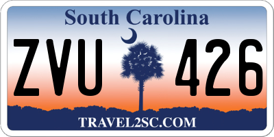 SC license plate ZVU426