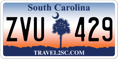 SC license plate ZVU429