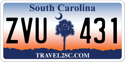 SC license plate ZVU431