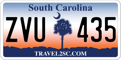 SC license plate ZVU435