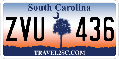 SC license plate ZVU436