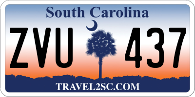 SC license plate ZVU437