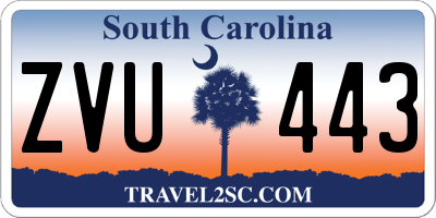 SC license plate ZVU443