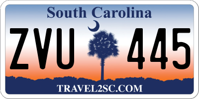 SC license plate ZVU445