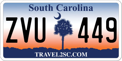 SC license plate ZVU449