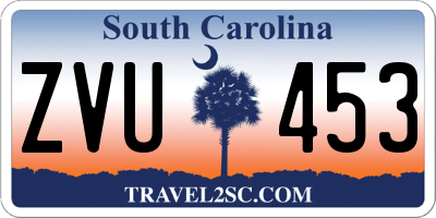 SC license plate ZVU453