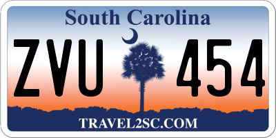 SC license plate ZVU454