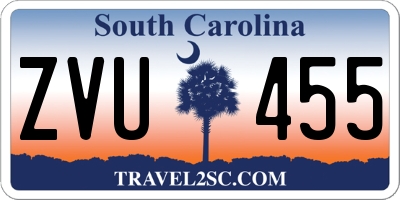 SC license plate ZVU455