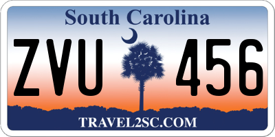 SC license plate ZVU456