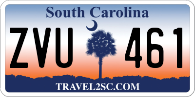 SC license plate ZVU461