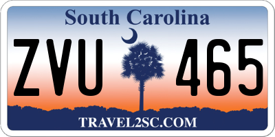 SC license plate ZVU465