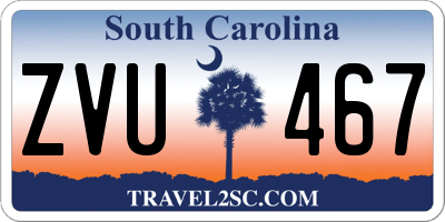 SC license plate ZVU467