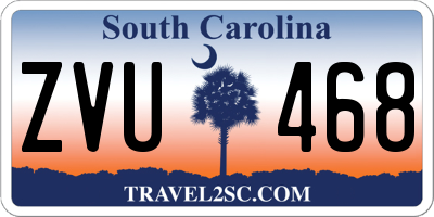SC license plate ZVU468