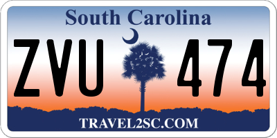 SC license plate ZVU474
