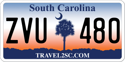 SC license plate ZVU480