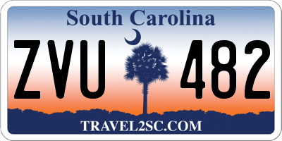 SC license plate ZVU482