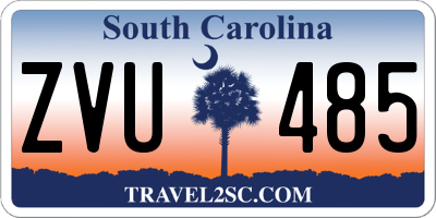 SC license plate ZVU485