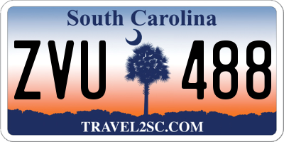 SC license plate ZVU488