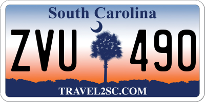 SC license plate ZVU490