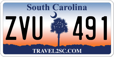 SC license plate ZVU491