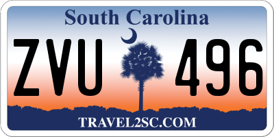 SC license plate ZVU496