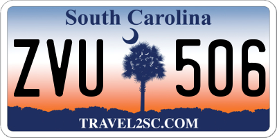 SC license plate ZVU506