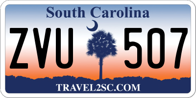 SC license plate ZVU507