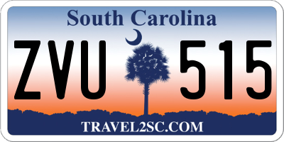 SC license plate ZVU515