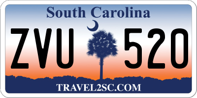 SC license plate ZVU520
