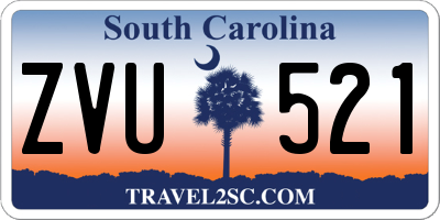 SC license plate ZVU521