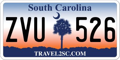 SC license plate ZVU526