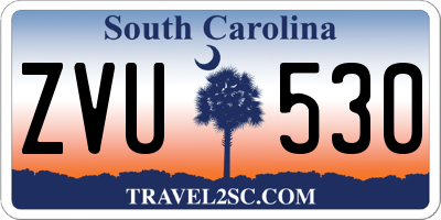 SC license plate ZVU530