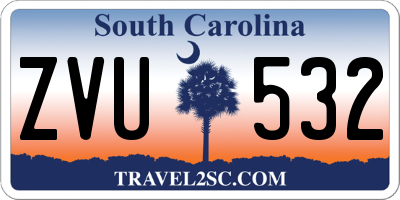 SC license plate ZVU532