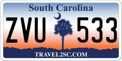 SC license plate ZVU533