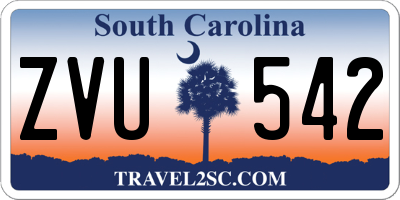 SC license plate ZVU542