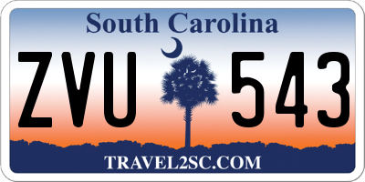 SC license plate ZVU543